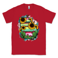 Red Georgia Map Sunflower Cactus Serape Classic Tee - RanaPortraitStore