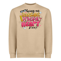 Mushroom Being an Assistant Principal is Heart Work Heavyweight Sweatshirt - CowhideDigitalArt