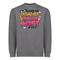 Storm Being an Assistant Principal is Heart Work Heavyweight Sweatshirt - CowhideDigitalArt
