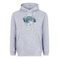 Heather Grey Kids Storm Chaser Boys Storm Hunter Tornado Gift Heavyweight Hoodie - minhPixels