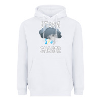 White Kids Storm Chaser Boys Storm Hunter Tornado Gift Heavyweight Hoodie - minhPixels
