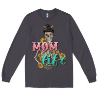 Smoke Mom life with skull Mother's Day Long Sleeve Tee - CowGirlArtShop