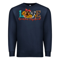 Navy love german shepherd Premium Sweatshirt - Artiststas