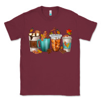 Burgundy Thankful Coffee Cups Classic Tee - texasbilliewilder
