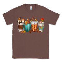 Chestnut Thankful Coffee Cups Classic Tee - texasbilliewilder
