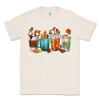 Natural Thankful Coffee Cups Classic Tee - texasbilliewilder