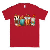 Red Thankful Coffee Cups Classic Tee - texasbilliewilder