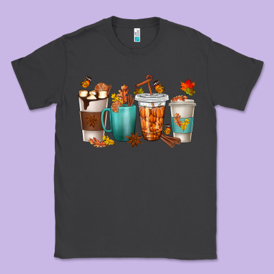 Thankful Coffee Cups Classic Tee Designed By Texasbilliewilder