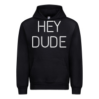 Black Hey Dude Tee Womens Mens Gift Urban Hoodie - minhPixels