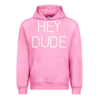 Fuchsia Pink Hey Dude Tee Womens Mens Gift Urban Hoodie - minhPixels