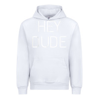 White Hey Dude Tee Womens Mens Gift Urban Hoodie - minhPixels