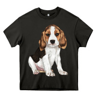Asphalt beagle puppy Heavy Core Tee - LillyAllenDesigns
