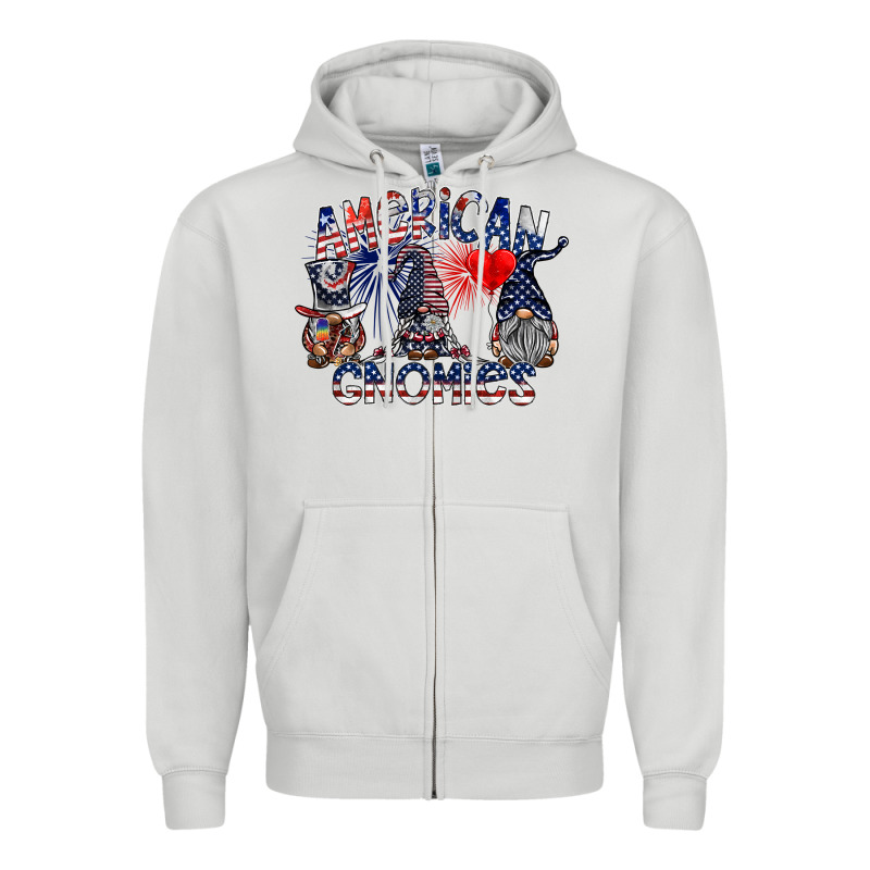 Amerikan Gnomies Zipper Hoodie by SublimationCraftShop | Teevron