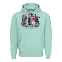 Seafoam amerikan gnomies Zipper Hoodie - SublimationCraftShop