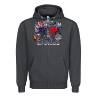Smoke amerikan gnomies Zipper Hoodie - SublimationCraftShop