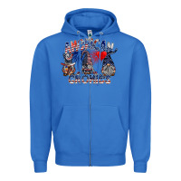 True Royal amerikan gnomies Zipper Hoodie - SublimationCraftShop