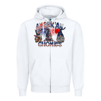 White amerikan gnomies Zipper Hoodie - SublimationCraftShop