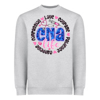 Heather Grey CNA Life Heavyweight Sweatshirt - CowhideDigitalArt