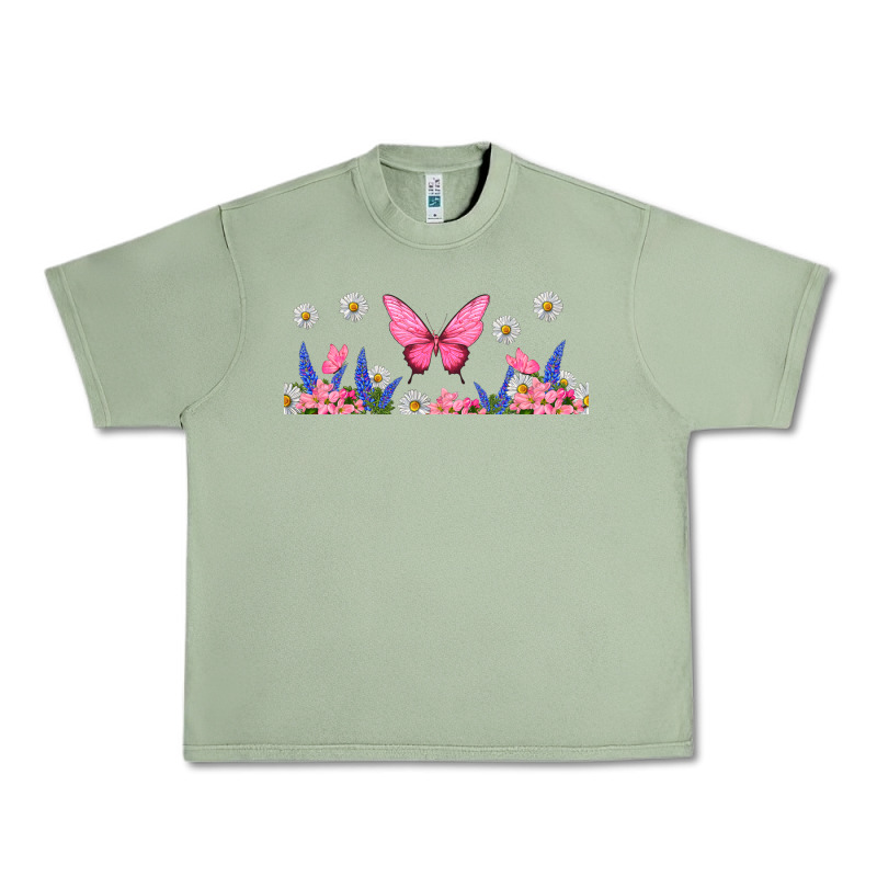 Butterflies And Flowers Urban Heavy Tee by TumblerDesignByShophia | Teevron