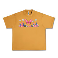 Peanut Butter butterflies and flowers Urban Heavy Tee - TumblerDesignByShophia