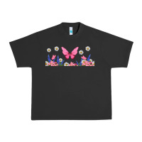 Pigment Black butterflies and flowers Urban Heavy Tee - TumblerDesignByShophia