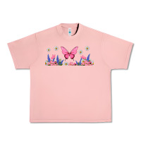 Salmon butterflies and flowers Urban Heavy Tee - TumblerDesignByShophia