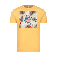 Vintage Mustard usa land of the free because of the brave Vintage Tee - TumblerDesignByShophia