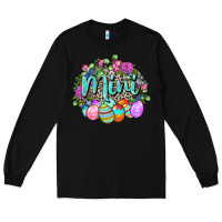 Black Easter Mini Happy Easter Day Long Sleeve Tee - CowGirlArtShop