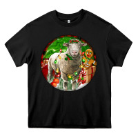 Black christmas dorset sheep Heavy Core Tee - LillyAllenDesigns