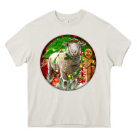 Cream christmas dorset sheep Heavy Core Tee - LillyAllenDesigns