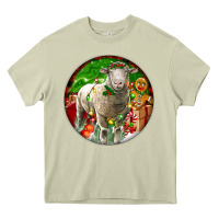 Mossy christmas dorset sheep Heavy Core Tee - LillyAllenDesigns