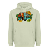 Matcha caravan sunflowers and cactus Heavyweight Hoodie - Artiststas