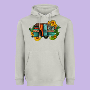 Caravan Sunflowers And Cactus Heavyweight Hoodie Designed By Artiststas