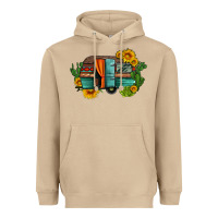 Mushroom caravan sunflowers and cactus Heavyweight Hoodie - Artiststas