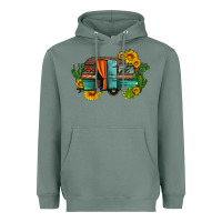 Sage caravan sunflowers and cactus Heavyweight Hoodie - Artiststas