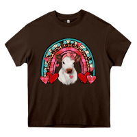 Chocolate Brown valentines heifer rainbow Heavy Core Tee - JahusDesignShop