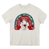 Cream valentines heifer rainbow Heavy Core Tee - JahusDesignShop