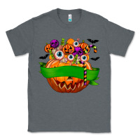 Charcoal Heather Personalized Boy Halloween Candy Classic Tee - texasbilliewilder