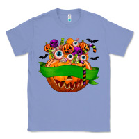 Colony Blue Personalized Boy Halloween Candy Classic Tee - texasbilliewilder