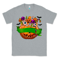 Heather Grey Personalized Boy Halloween Candy Classic Tee - texasbilliewilder