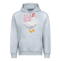 Heather Grey Talk To Me- Funny Goose Tee- Funny Goose Gifts Premium Urban Hoodie - minhPixels