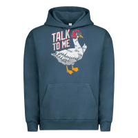 Pigment Midnight Navy Talk To Me- Funny Goose Tee- Funny Goose Gifts Premium Urban Hoodie - minhPixels