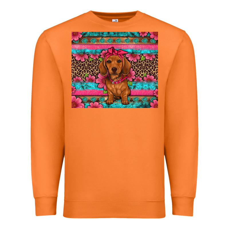 Dachshund Puppy Floral Premium Sweatshirt by Artiststas | Teevron