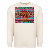 Sandshell dachshund puppy floral Premium Sweatshirt - Artiststas