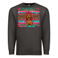 Smoke dachshund puppy floral Premium Sweatshirt - Artiststas