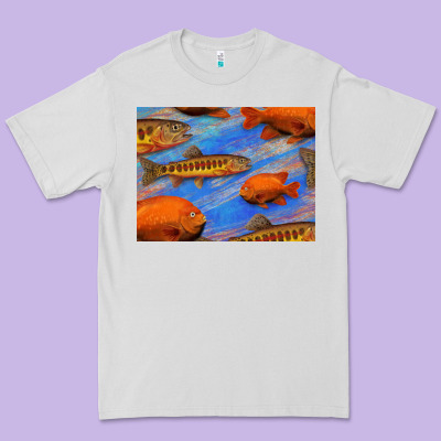California Golden Trout Garibaldi Fish Background Premium Tee Designed By Bettercallsaul