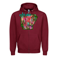 Burgundy arkansas Zipper Hoodie - SublimationCraftShop