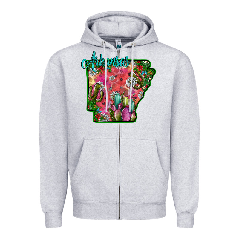 Arkansas Zipper Hoodie by SublimationCraftShop | Teevron