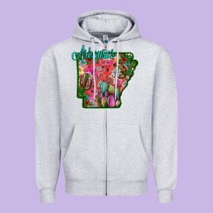 Arkansas Zipper Hoodie Designed By Sublimationcraftshop