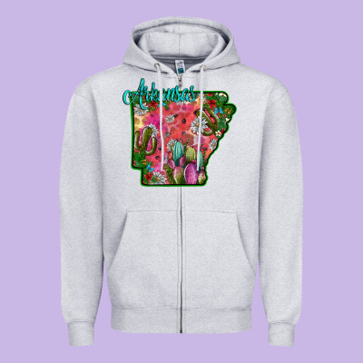 Arkansas Zipper Hoodie Designed By Sublimationcraftshop